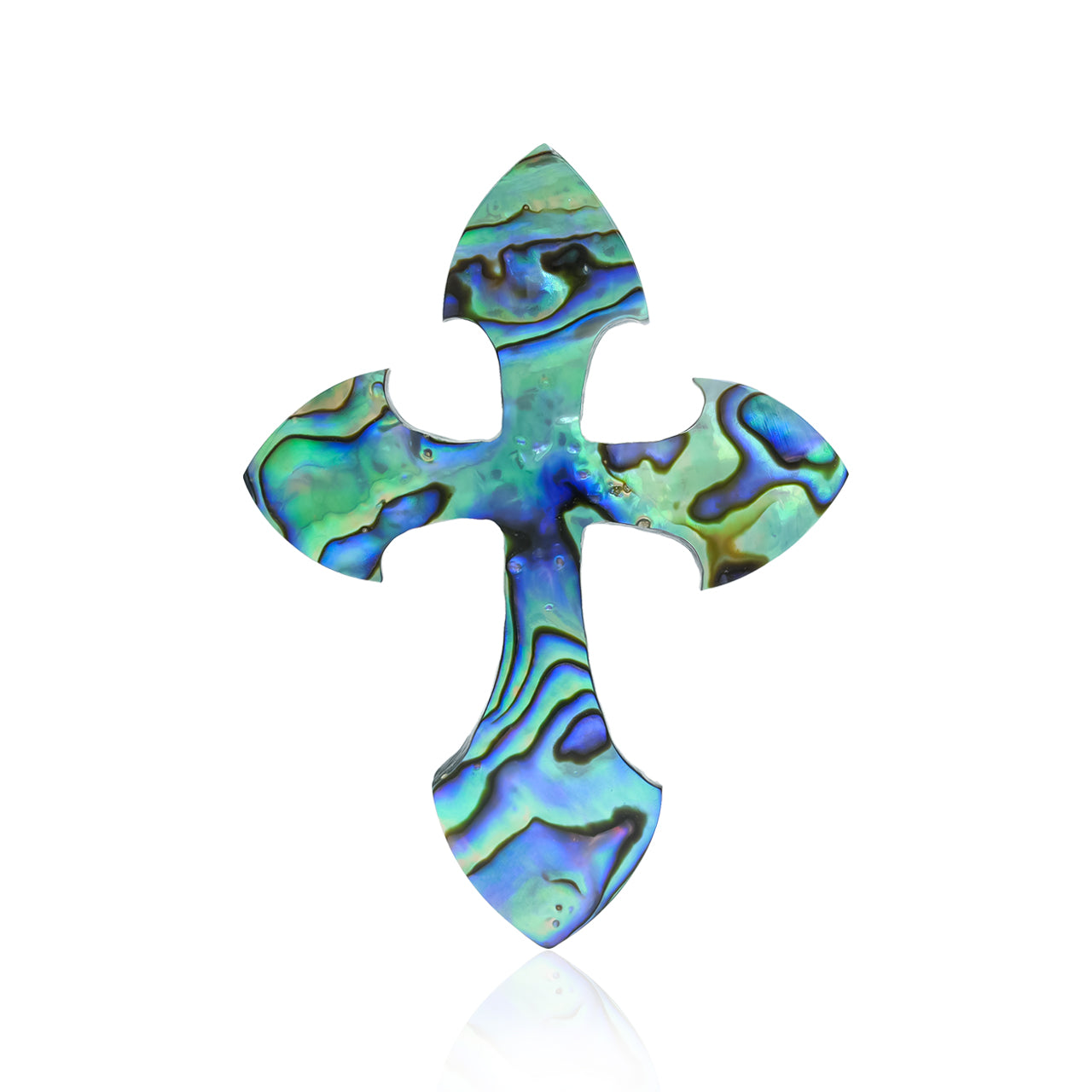 Abalone Shell Cross Cabochon - Large