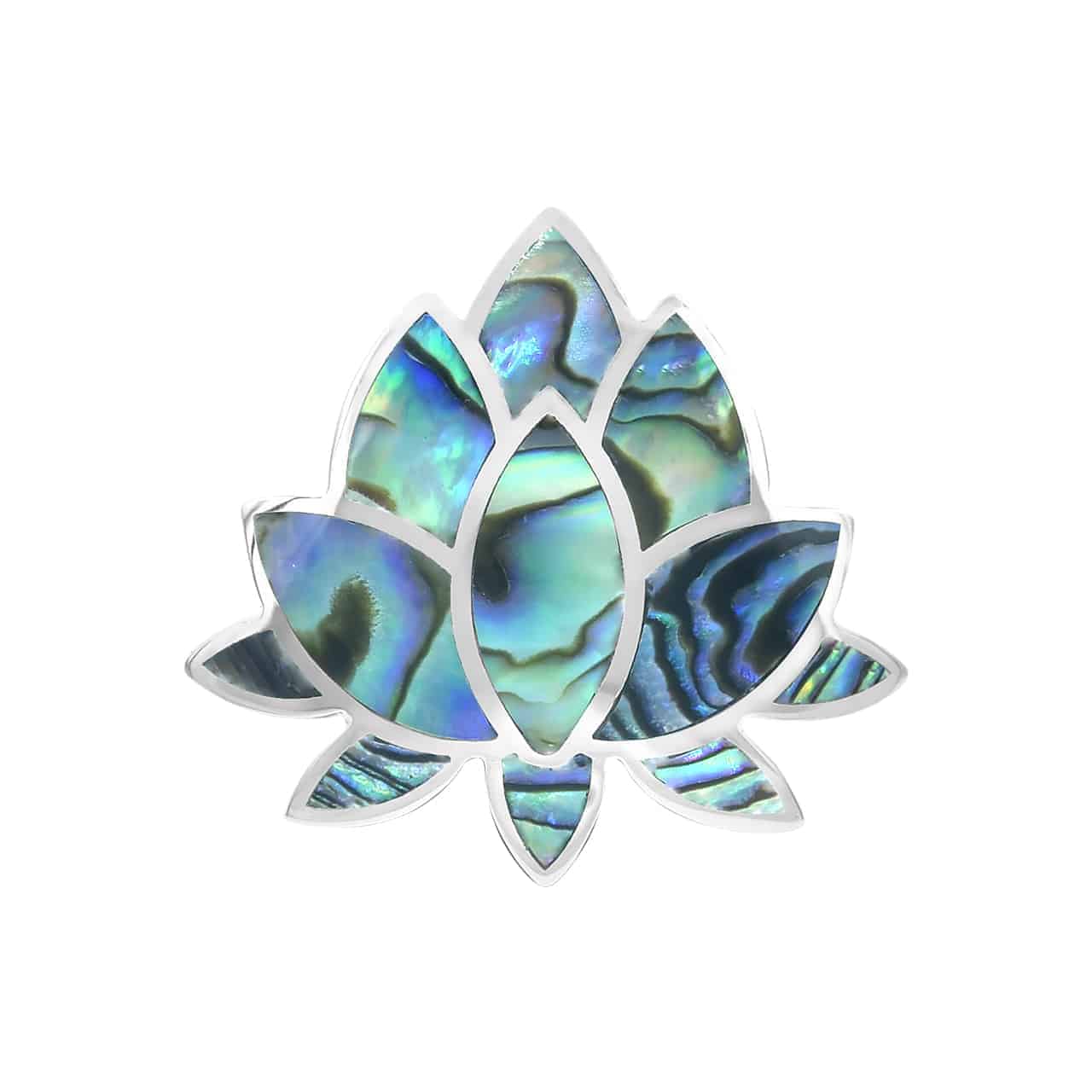 Starborn Abalone Lotus Ring in Sterling Silver