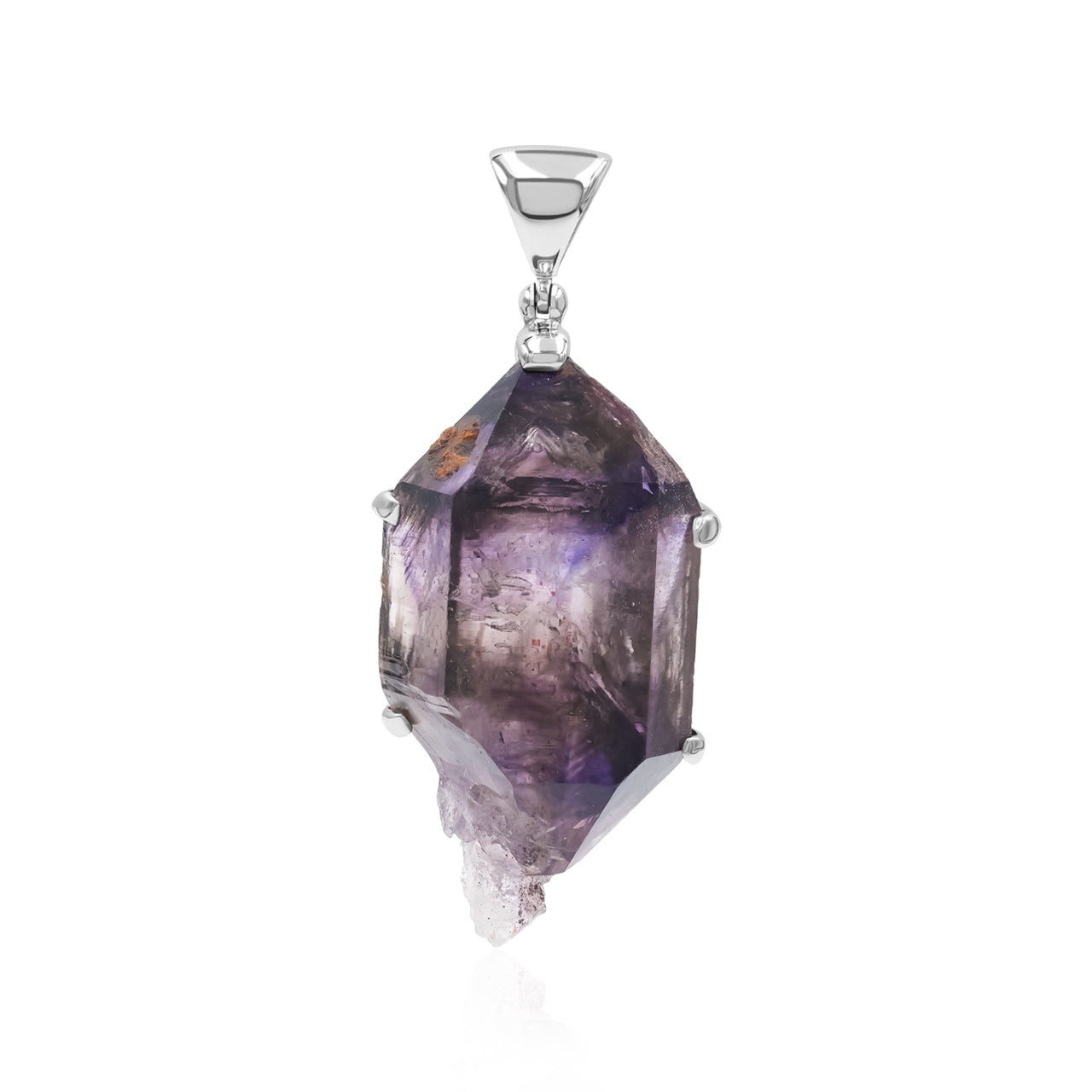 Shangaan Amethyst Crystal Prong Set Pendant