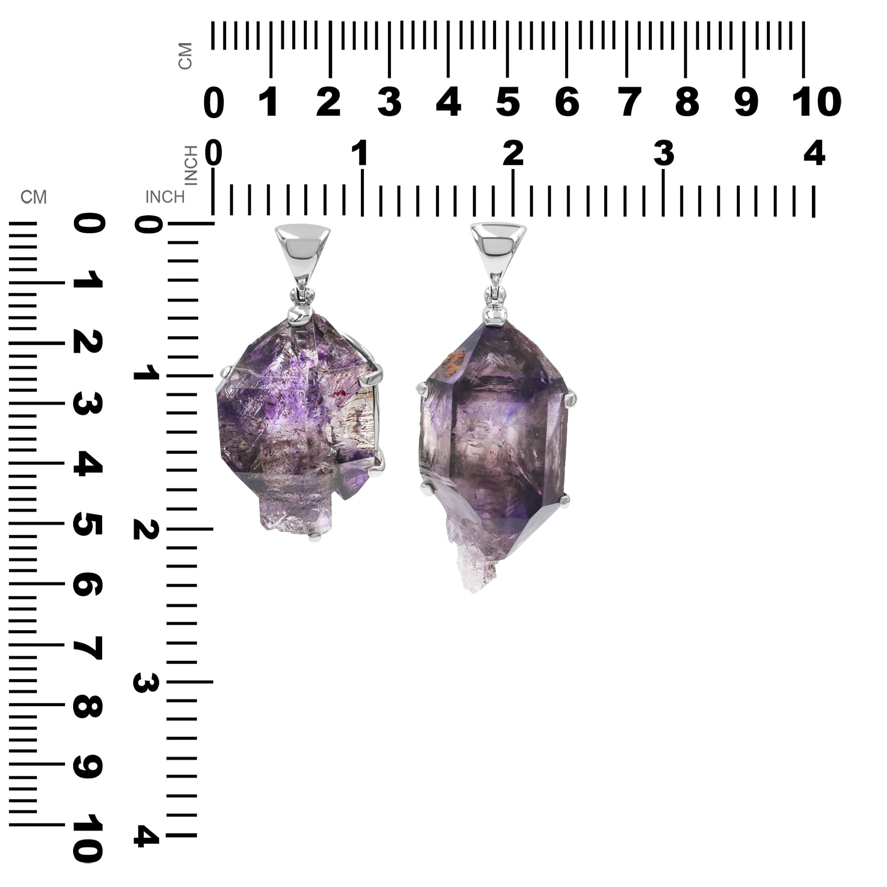 Shangaan Amethyst Crystal Prong Set Pendant