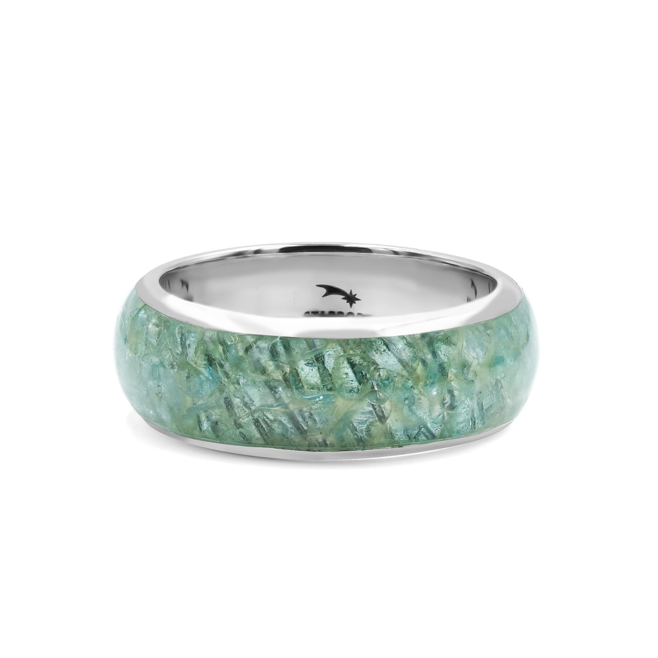 Aquamarine One Field Inlay Ring