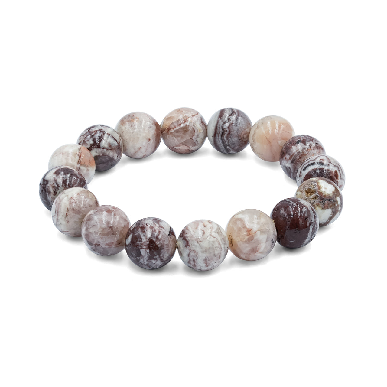 Agate Mountain from Arizona Beaded Elastic Bracelet - 12mm