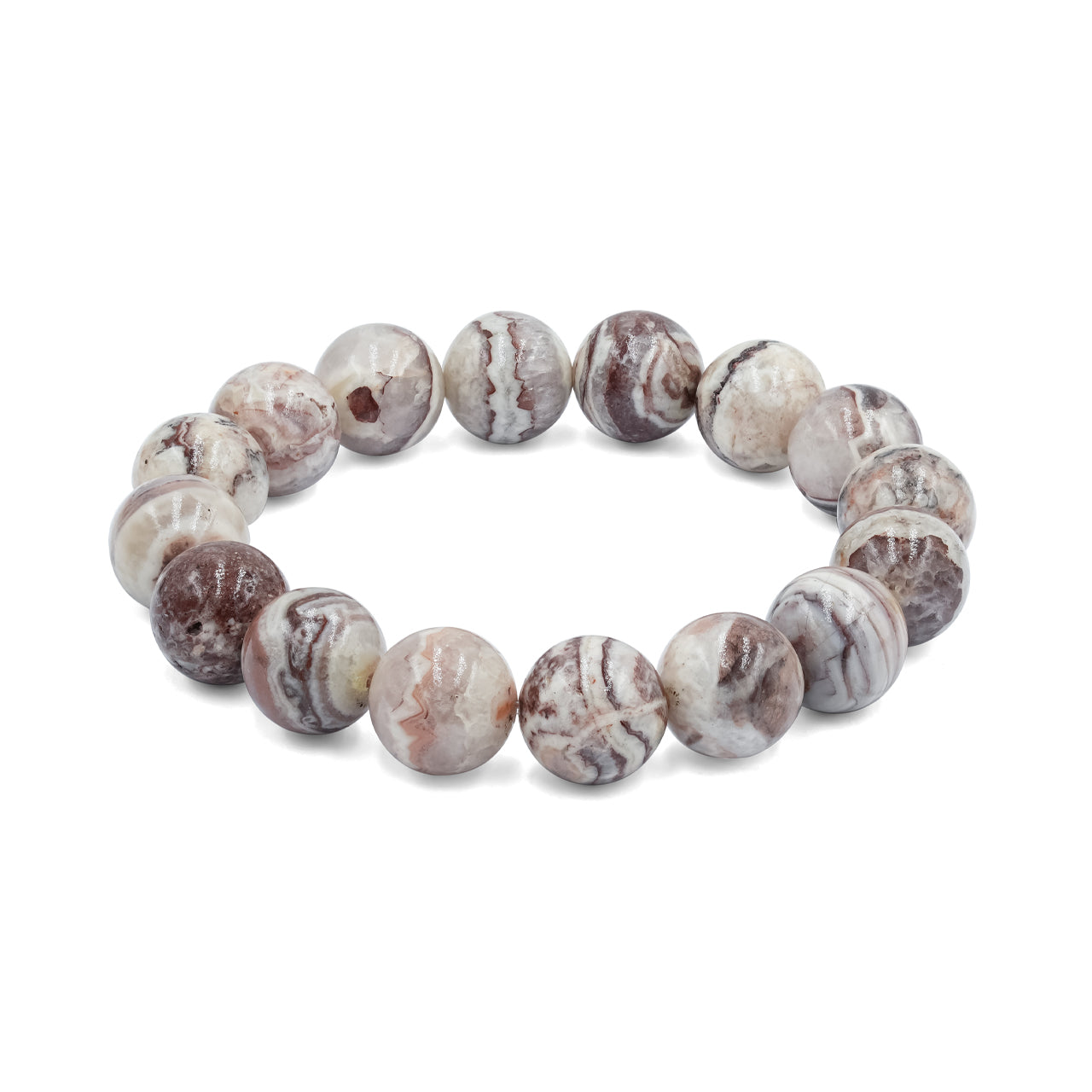 Agate Mountain from Arizona Beaded Elastic Bracelet - 12mm