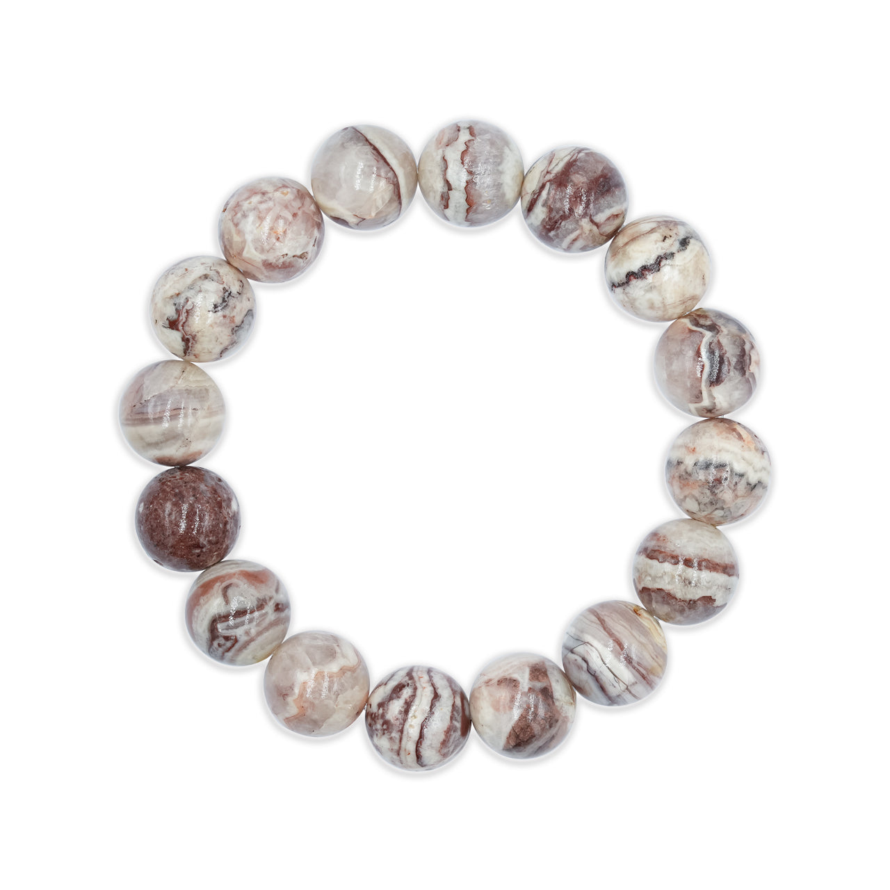 Agate Mountain from Arizona Beaded Elastic Bracelet - 12mm