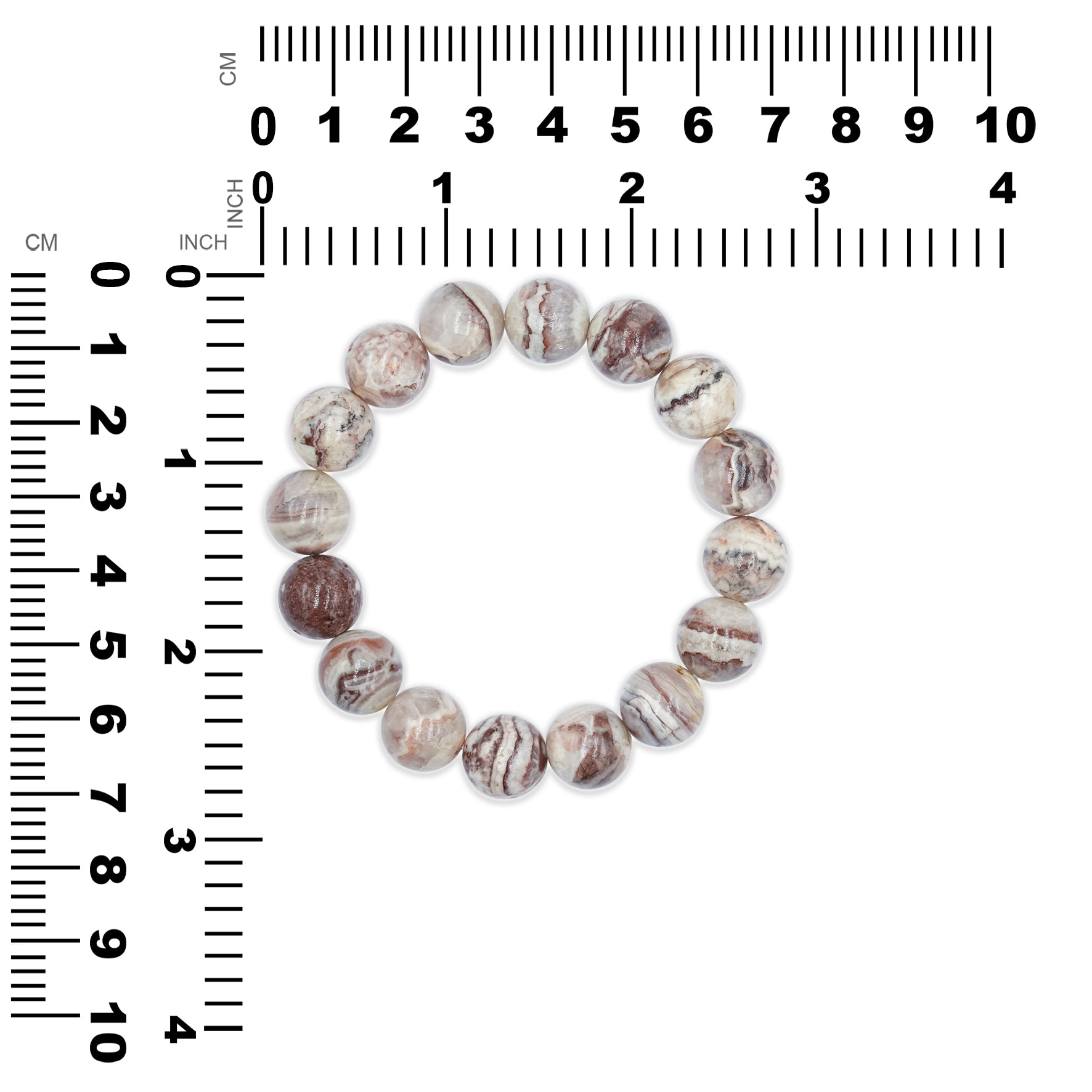 Agate Mountain from Arizona Beaded Elastic Bracelet - 12mm