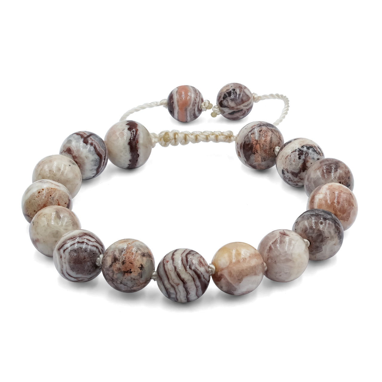 Agate Mountain from Arizona Adjustable Bead Bracelet - 10 mm