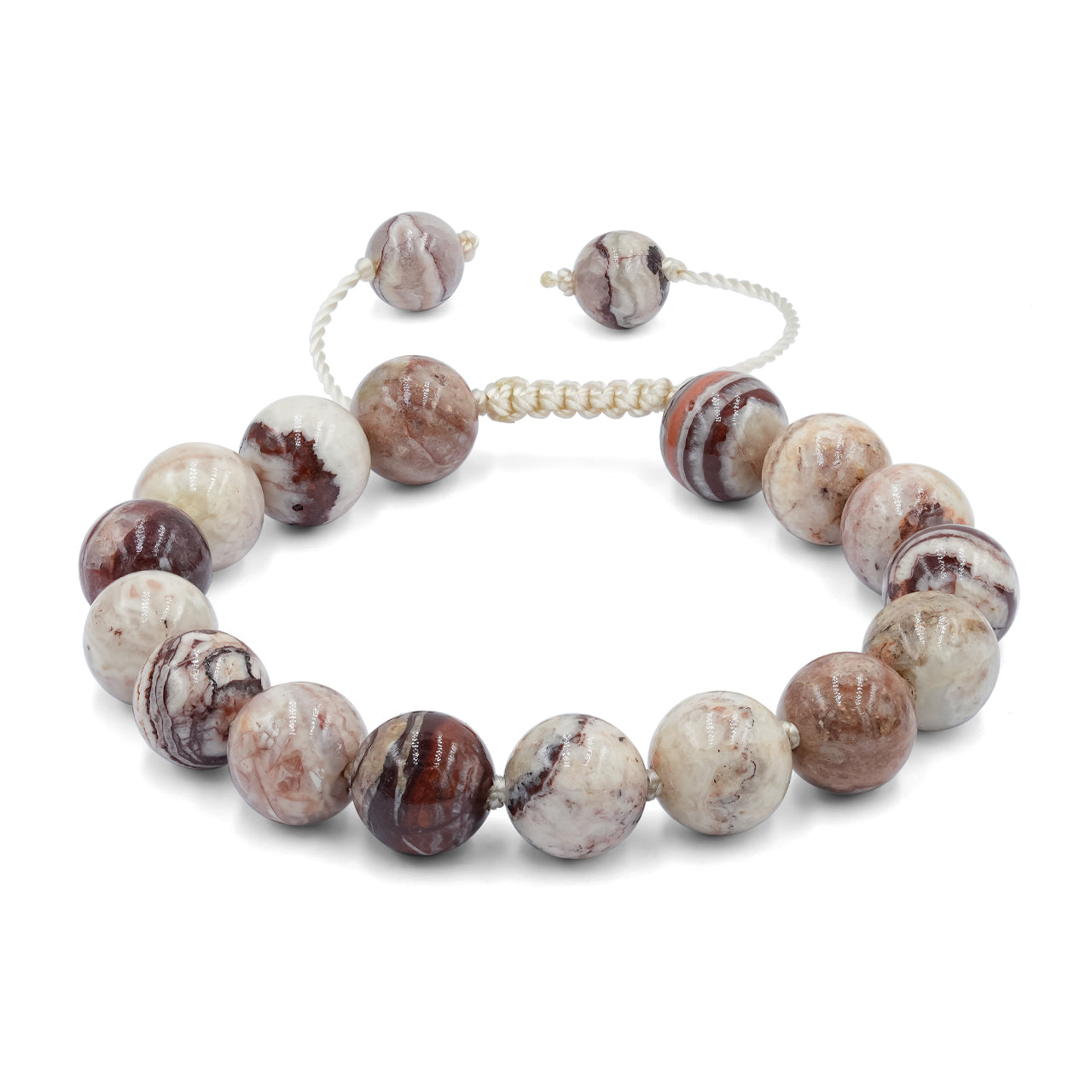 Agate Mountain from Arizona Adjustable Bead Bracelet - 10 mm