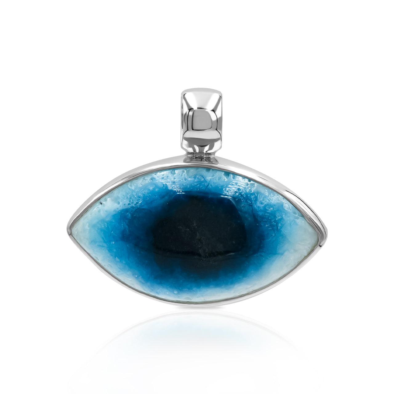 Blue Ice Glacierite Marquise Pendant