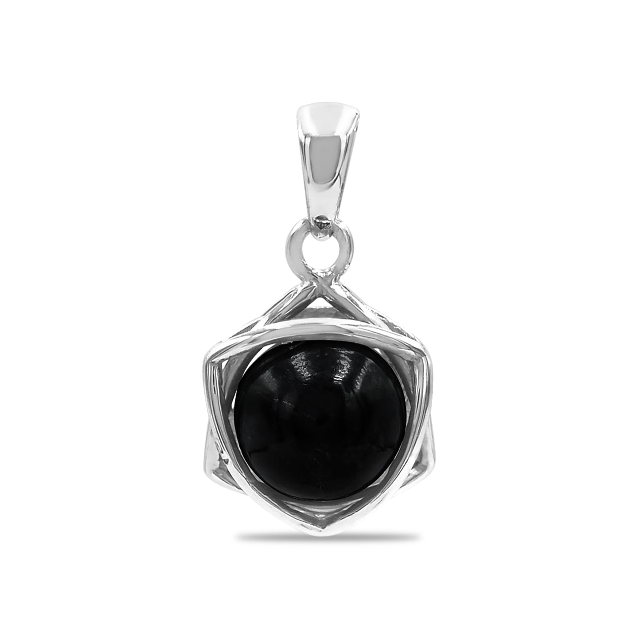 Starborn Gemstone Sphere 6-Point Star Pendant in Sterling Silver