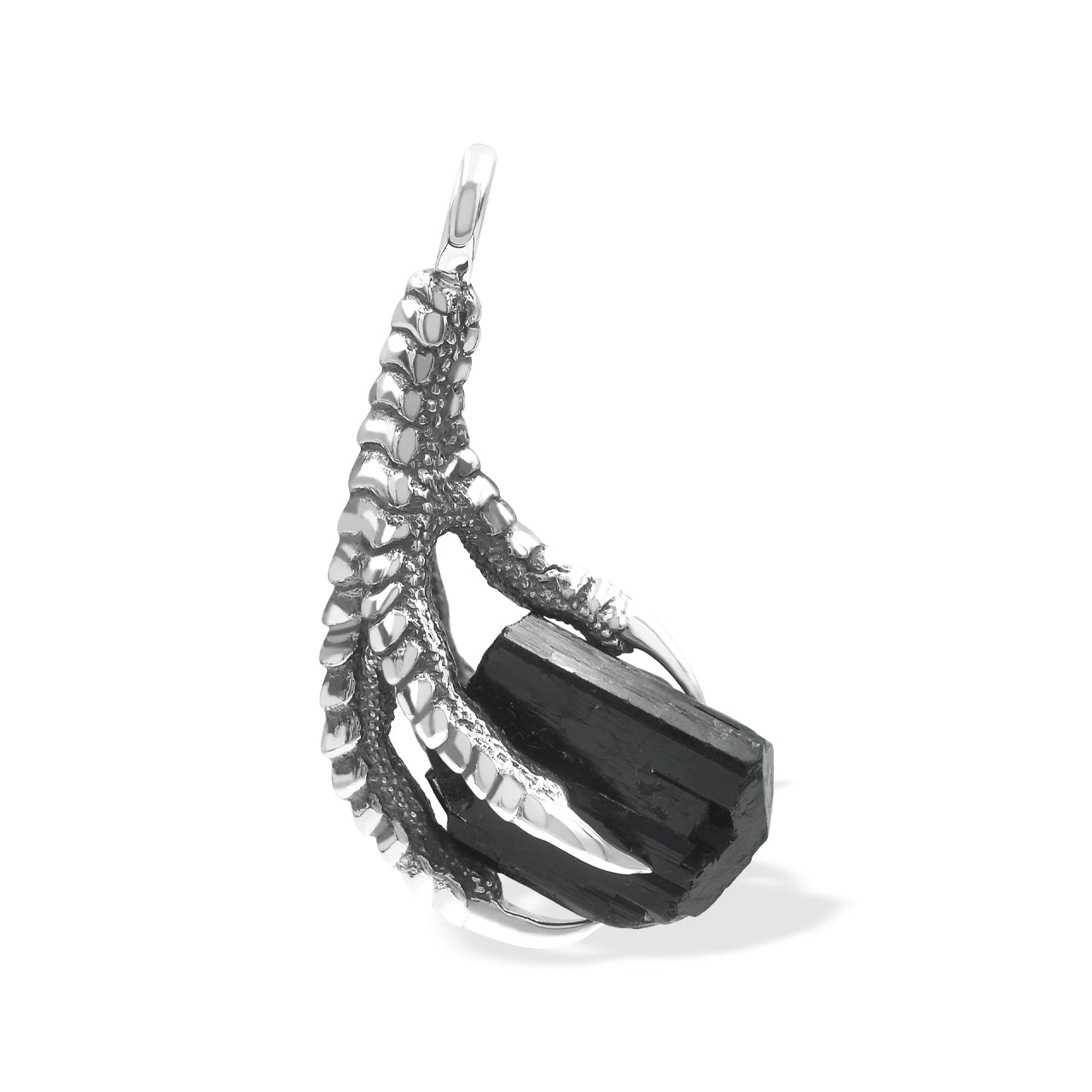 Starborn Gemstone Eagle Claw Pendant in Sterling Silver