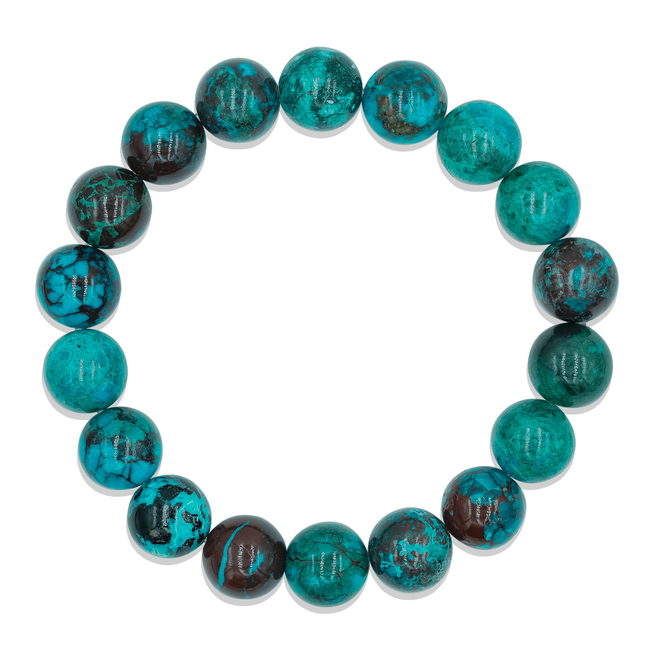 Starborn 10 mm Chrysocolla Beaded Elastic Bracelet