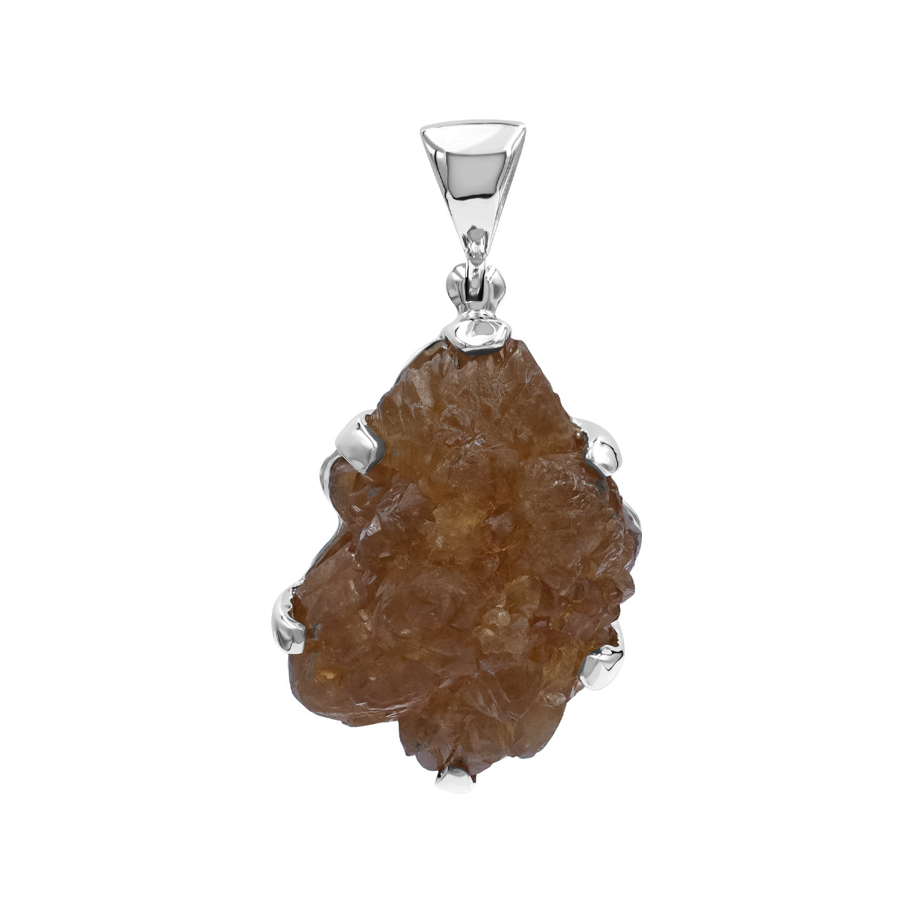 Star Citrine Prong Set Pendant