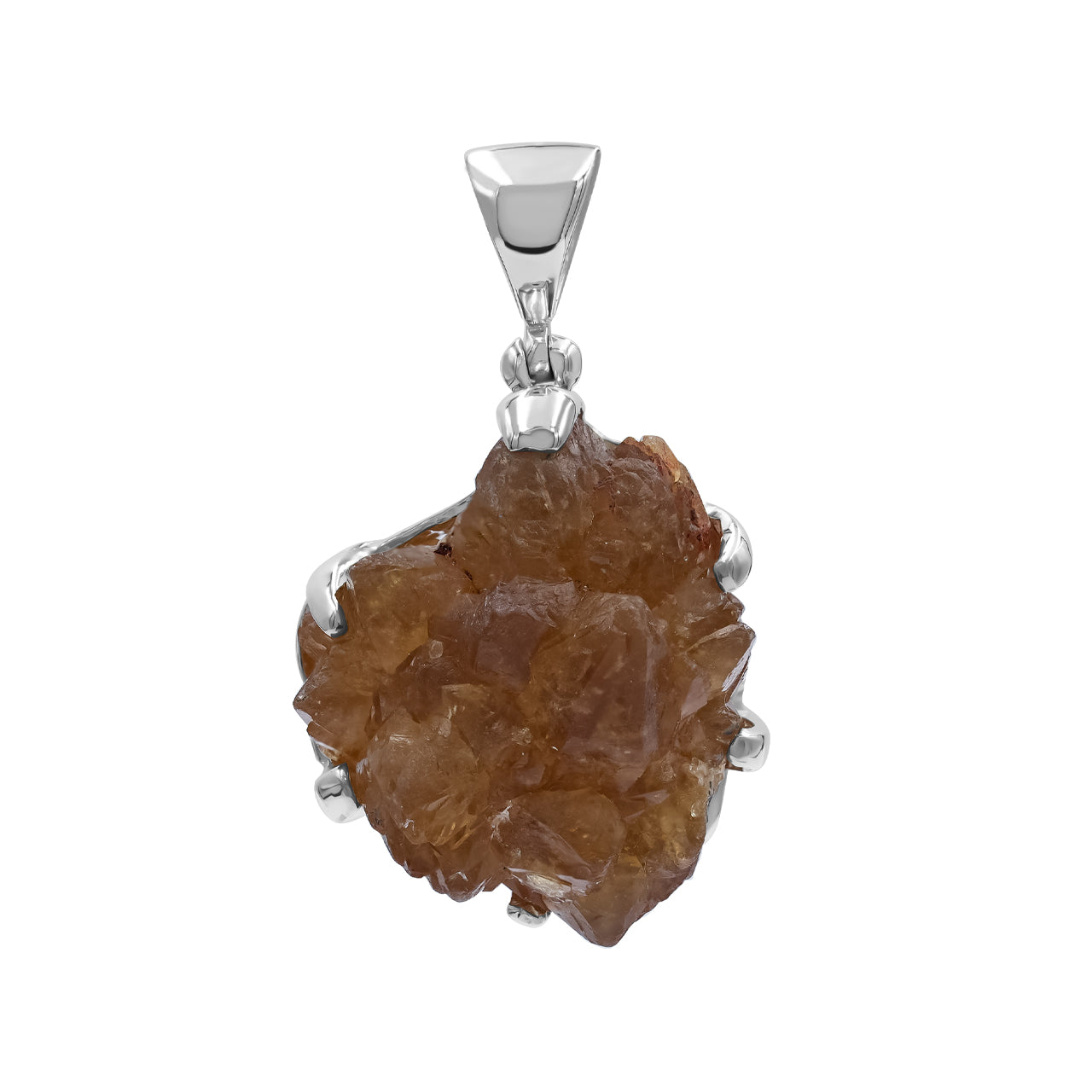 Star Citrine Prong Set Pendant