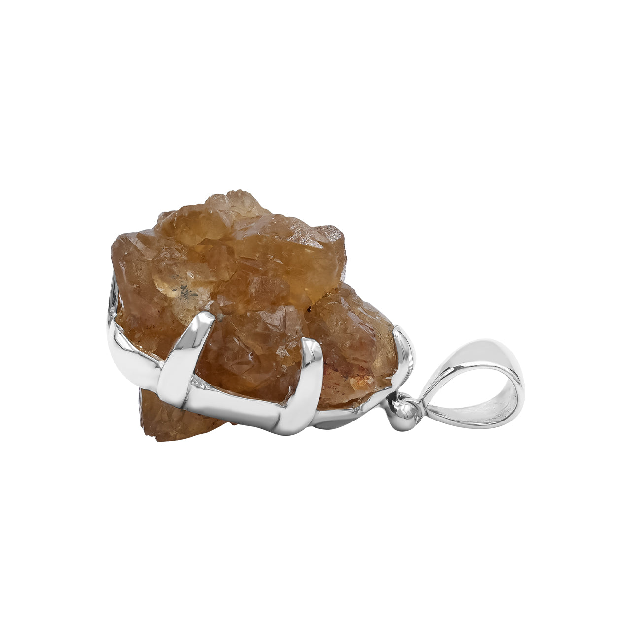 Star Citrine Prong Set Pendant