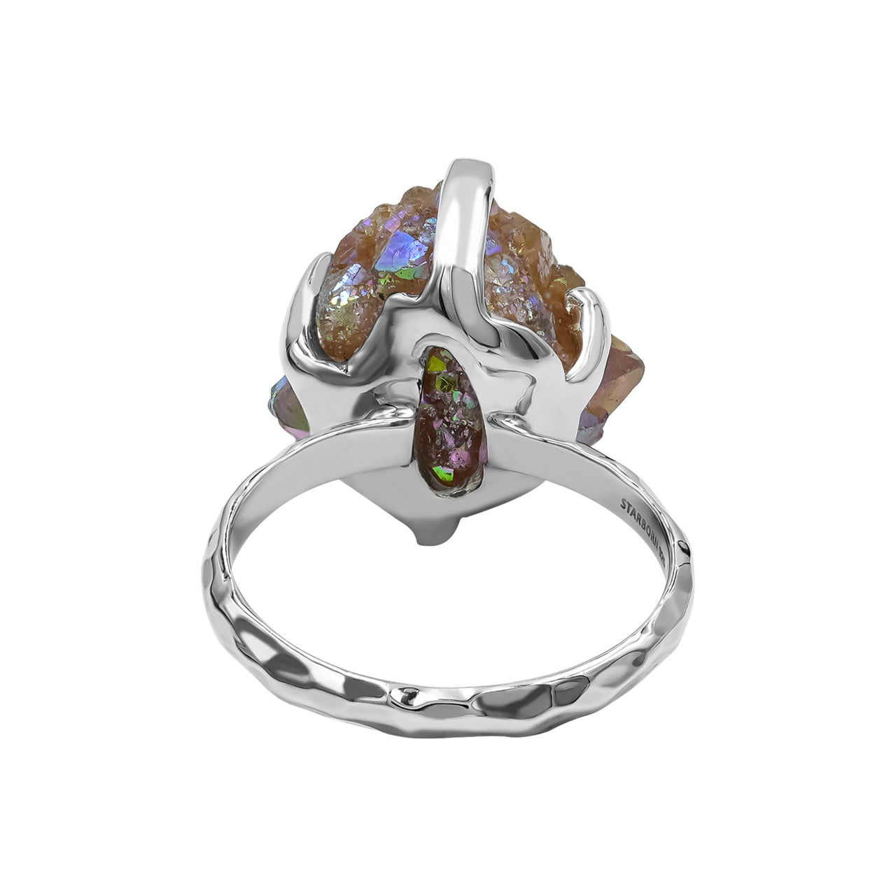 Aura Star Citrine Prong Set Ring