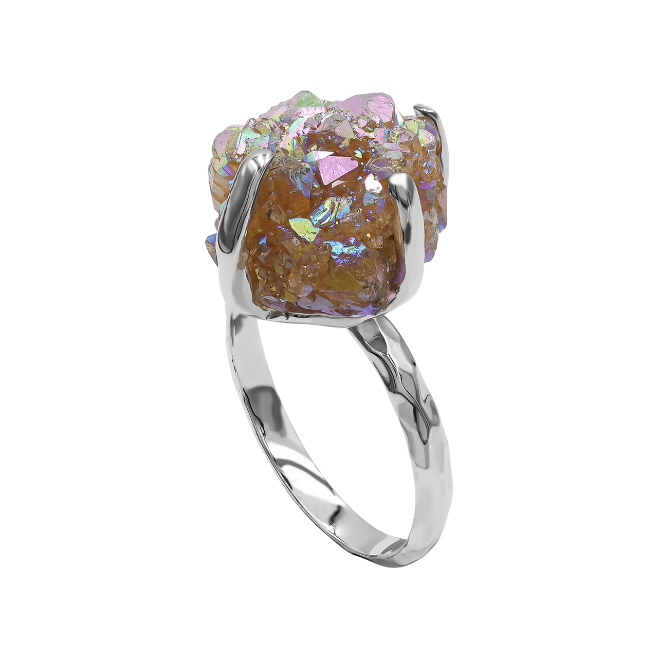 Aura Star Citrine Prong Set Ring