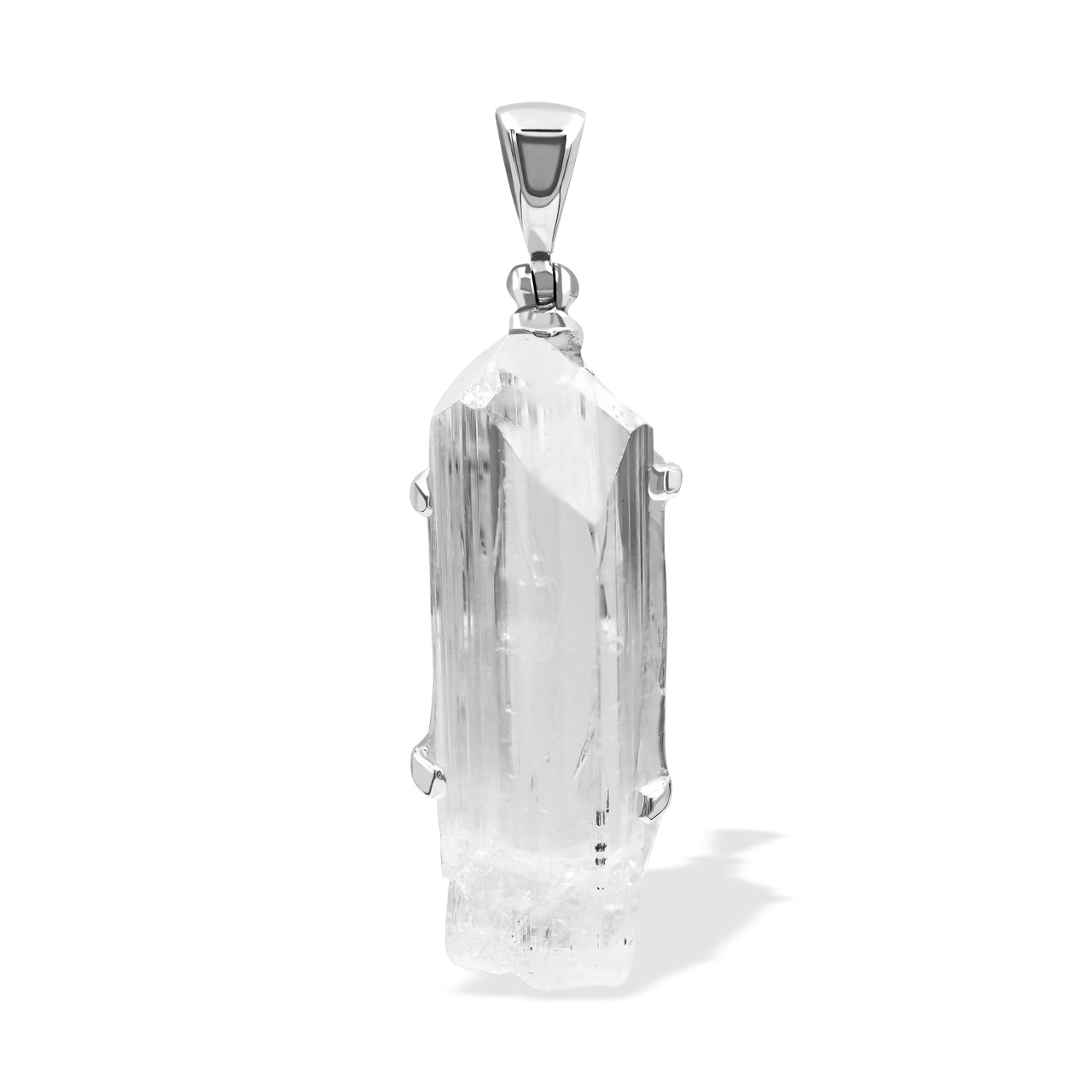 Starborn Danburite Crystal Pendant in Fine Sterling Silver