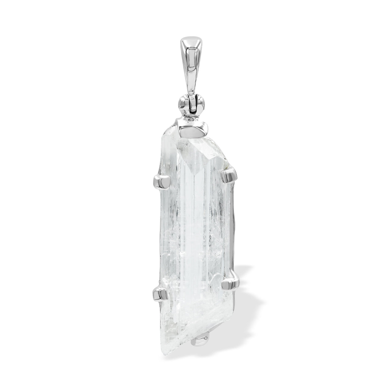 Starborn Danburite Crystal Pendant in Fine Sterling Silver