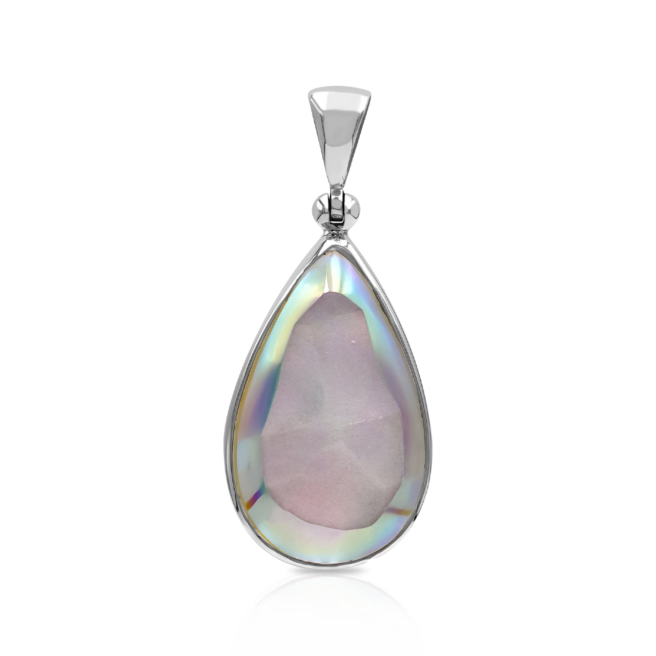 Window Drusy Pear Pendant - SI Opal