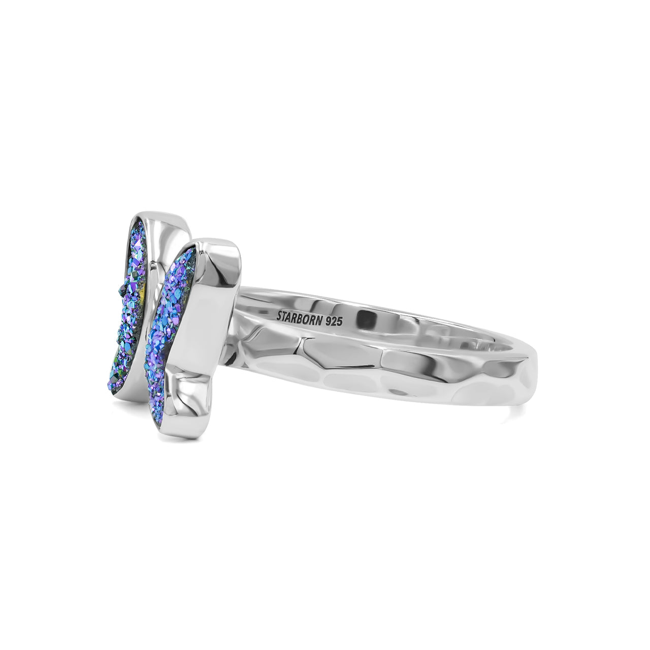 Cassiopeia Seas Quartz Drusy Butterfly Ring