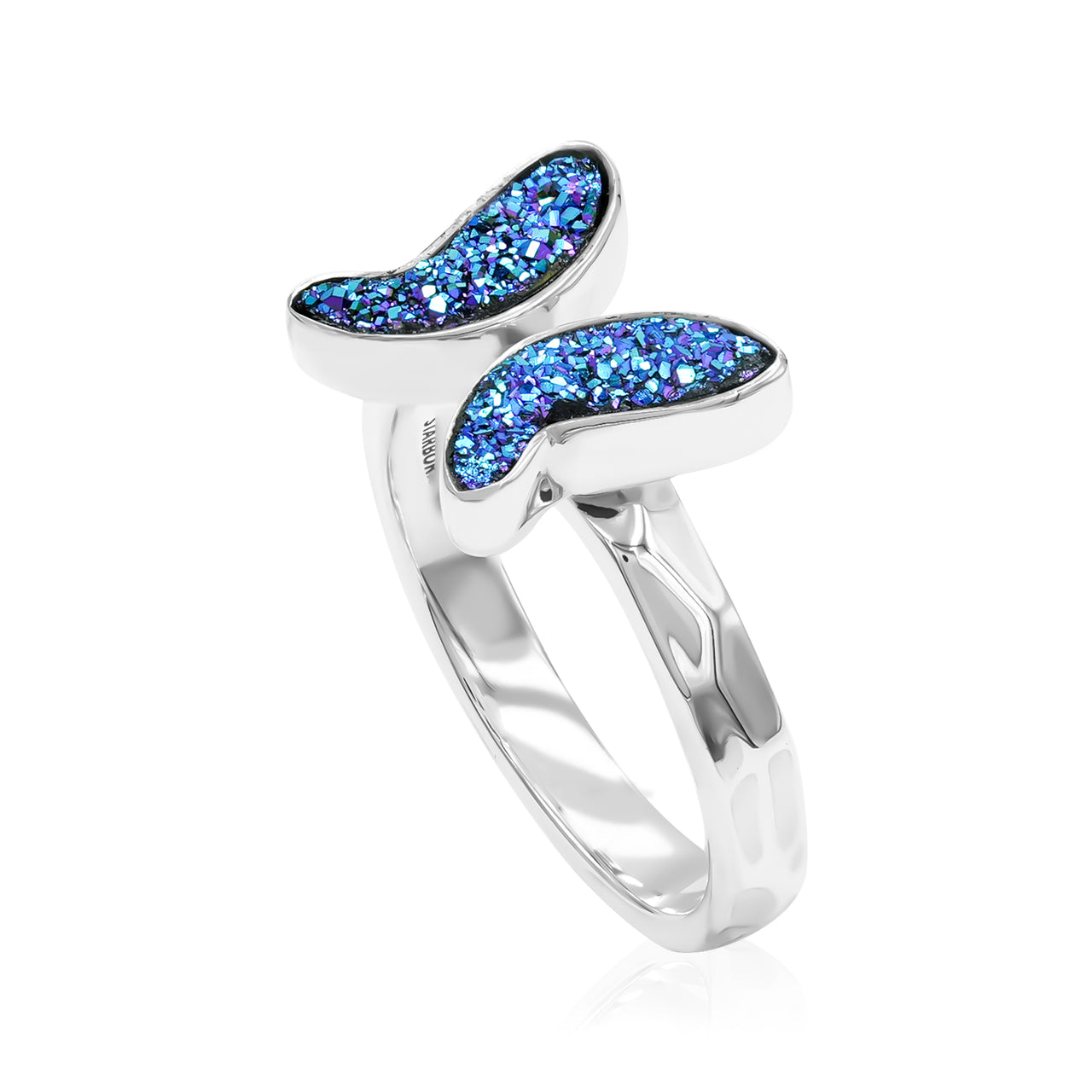 Cassiopeia Seas Quartz Drusy Butterfly Ring