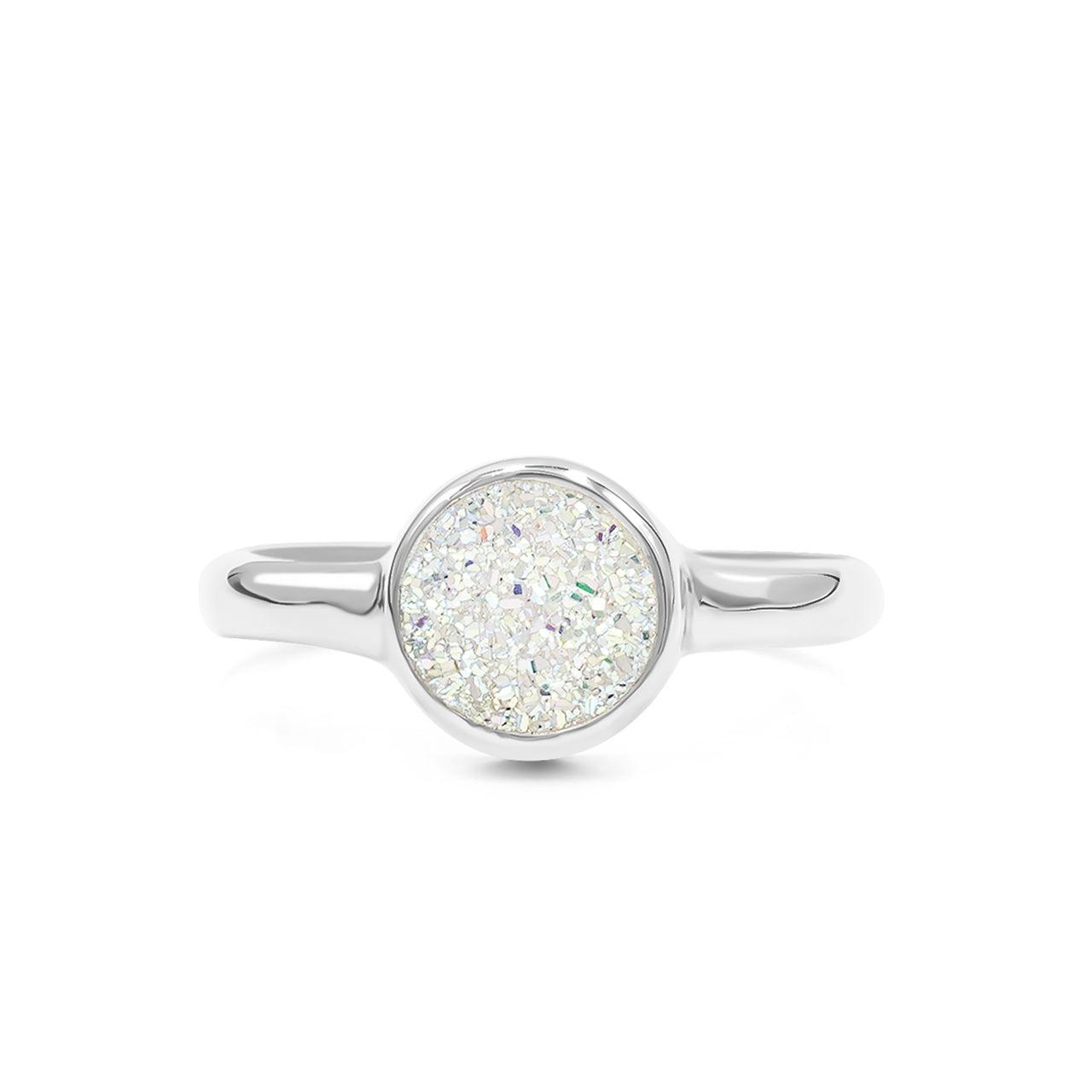 Quartz Drusy Round Ring