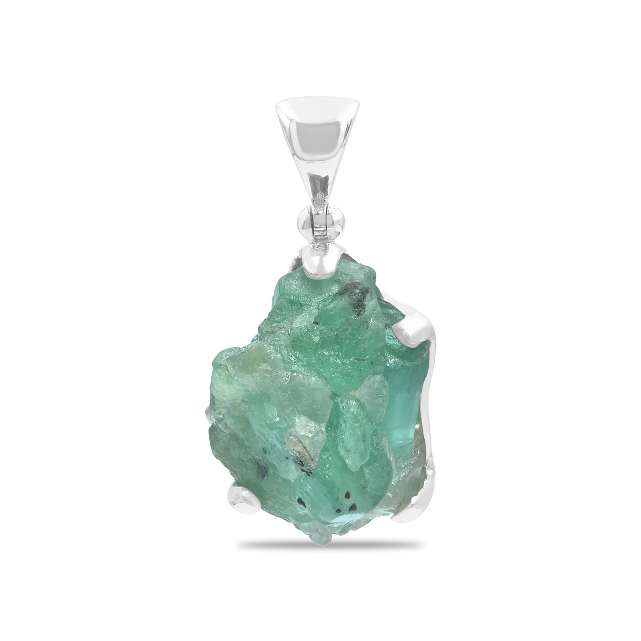 Starborn Emerald Crystal Pendant in Sterling Silver