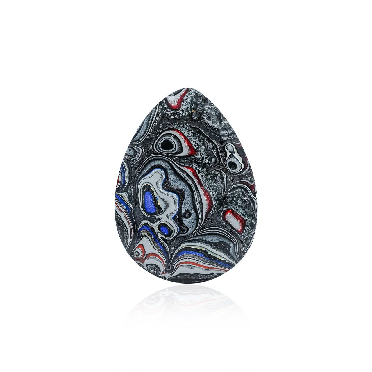 Fordite Pear Cabochons 18 x 25 mm