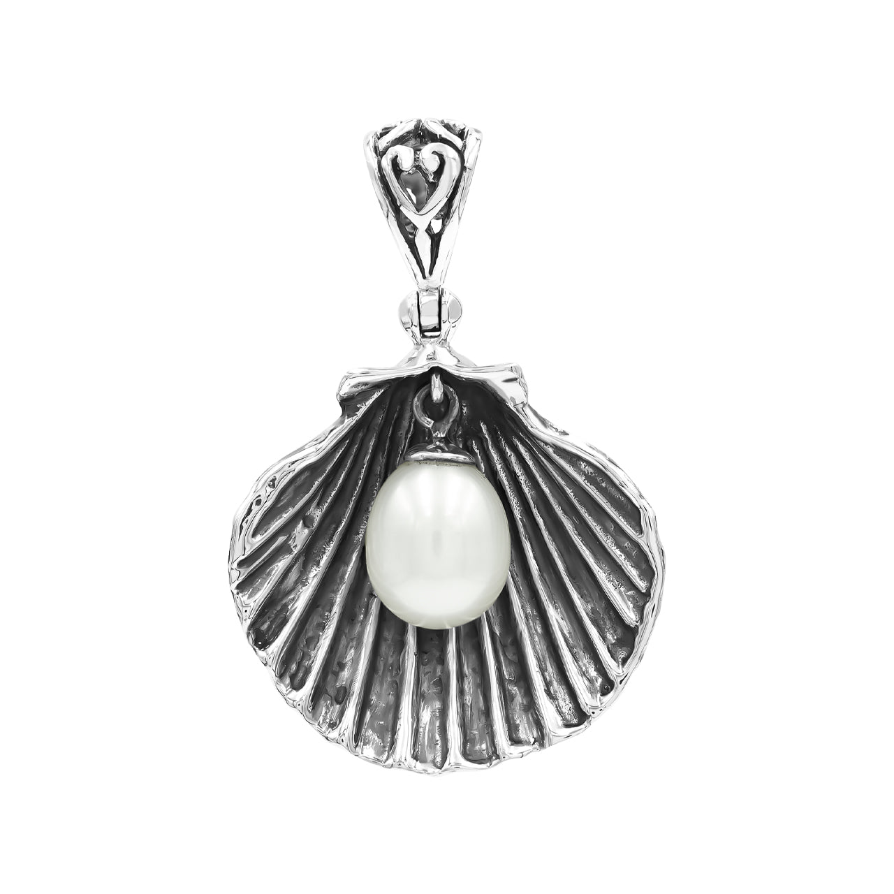 Seashell Pendant with Freshwater Pearl