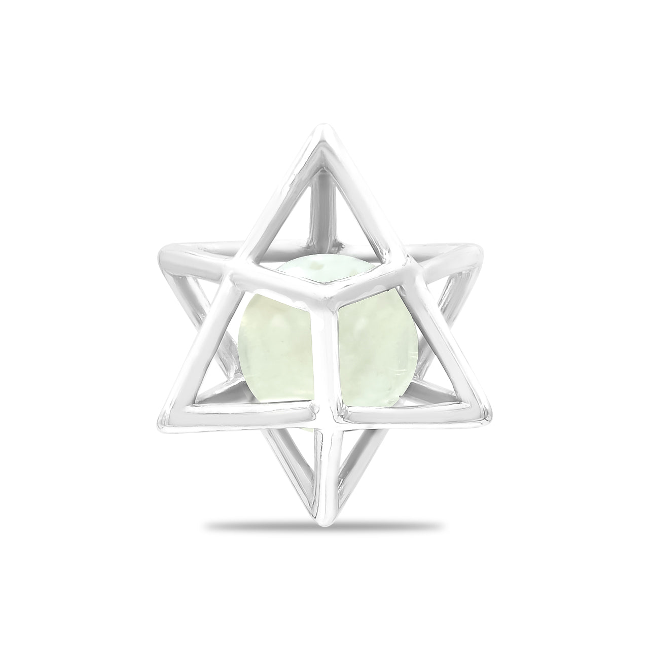 Starborn Merkabah Medium Cage Gemstone Sphere Pendant in Sterling Silver