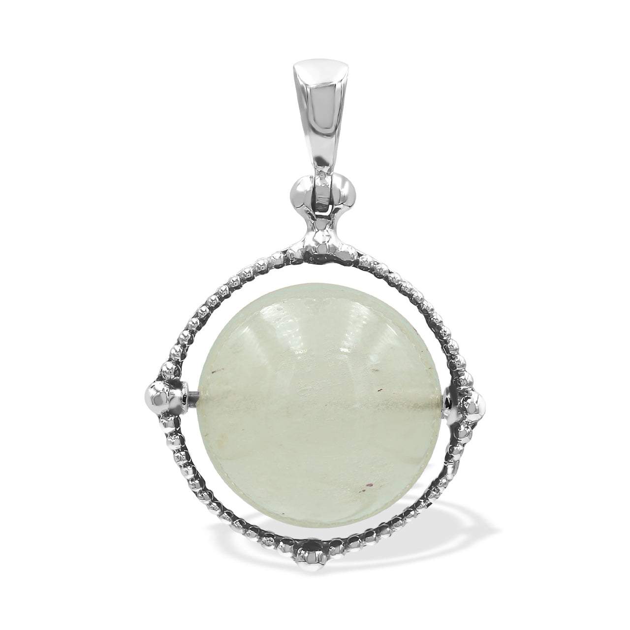 Starborn Gemstone Spinning Tactile Sphere Pendant in Sterling Silver