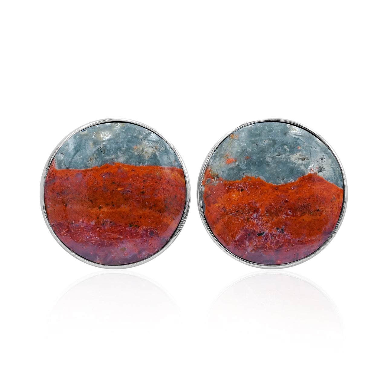 Magma Chalcedony Post Earrings