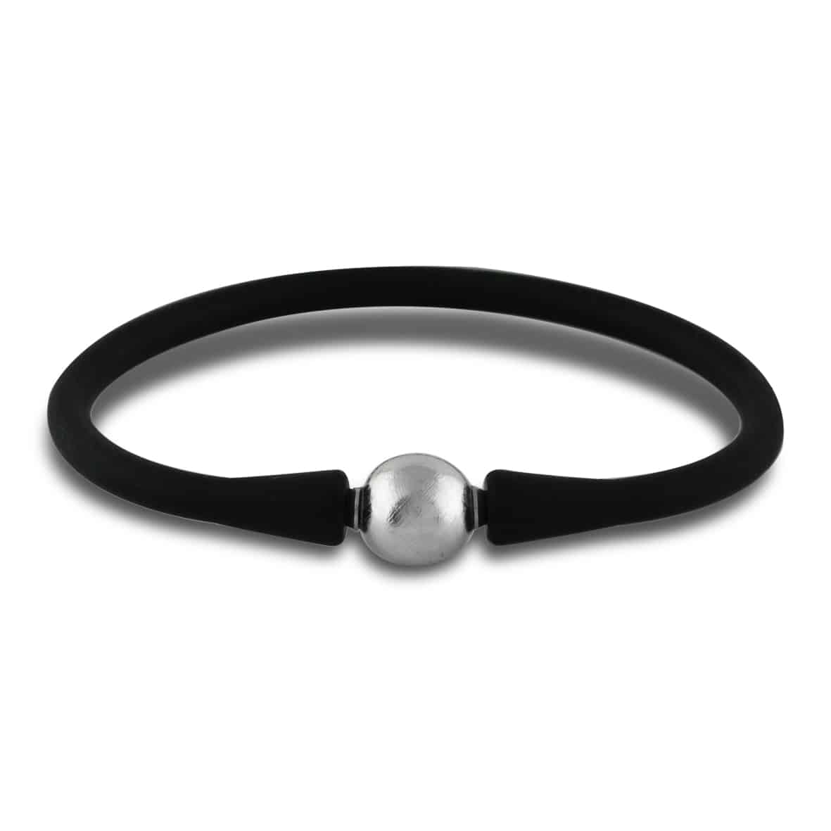 Starborn Muonionalusta Meteorite 10 mm Round Bead on Silicone Bracelet