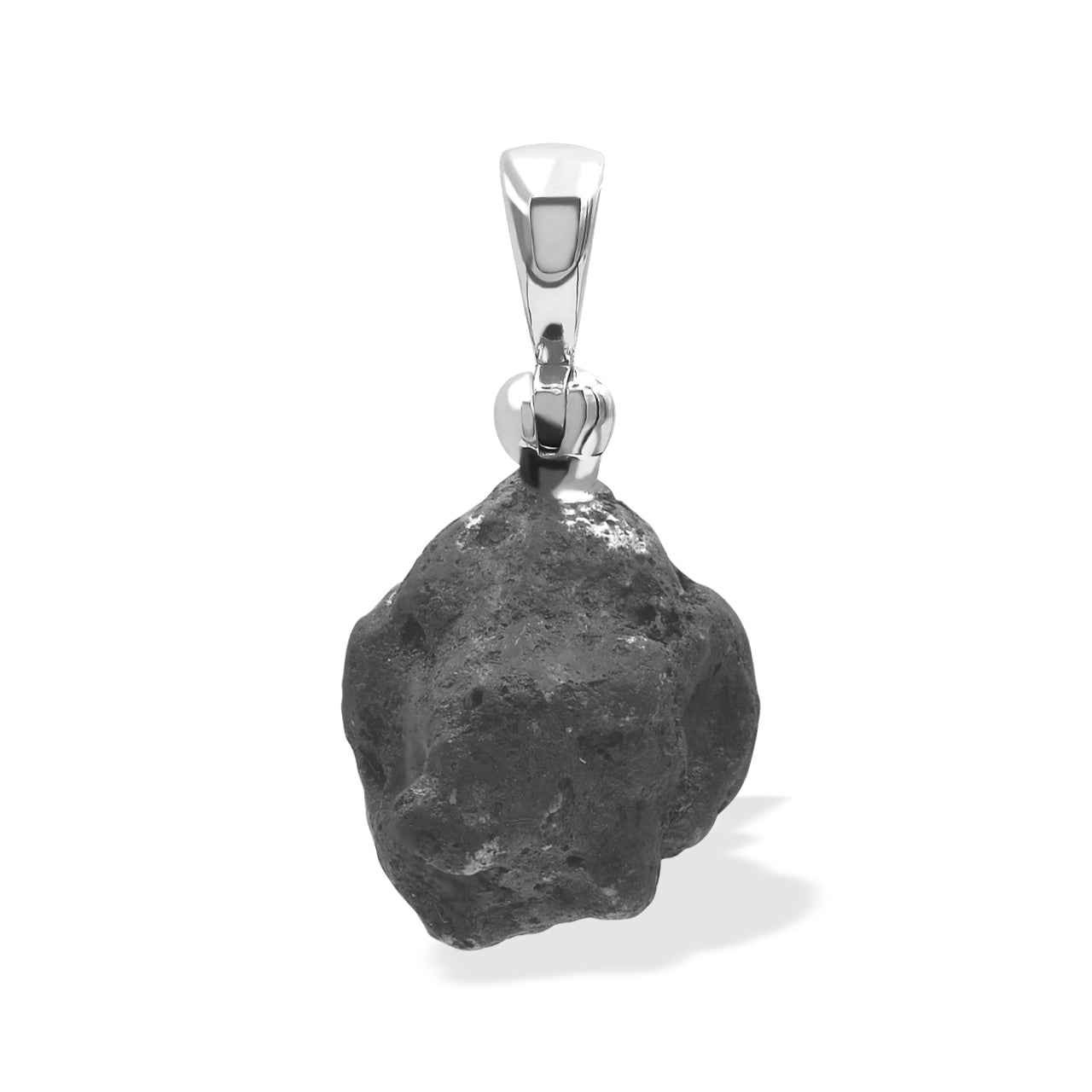 Sikhote Alin Meteorite Nugget Pendant in Sterling Silver