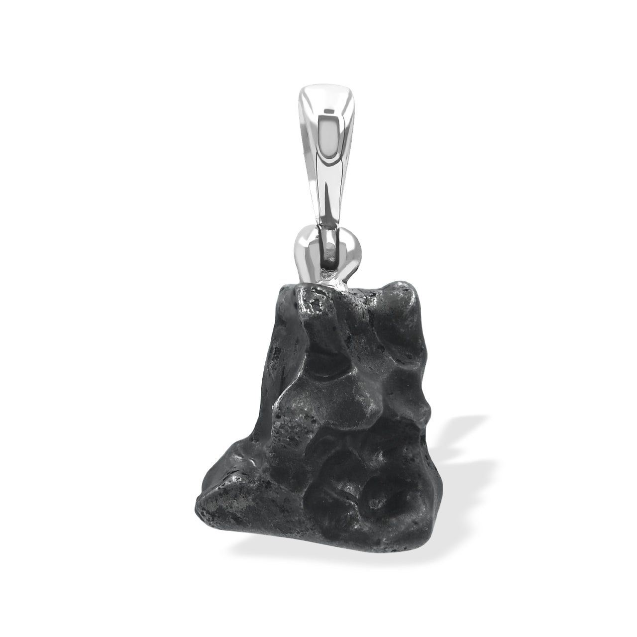 Sikhote Alin Meteorite Nugget Pendant in Sterling Silver