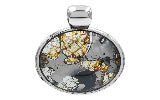 Sericho Pallasite Round 18mm Medallion Style Pendant