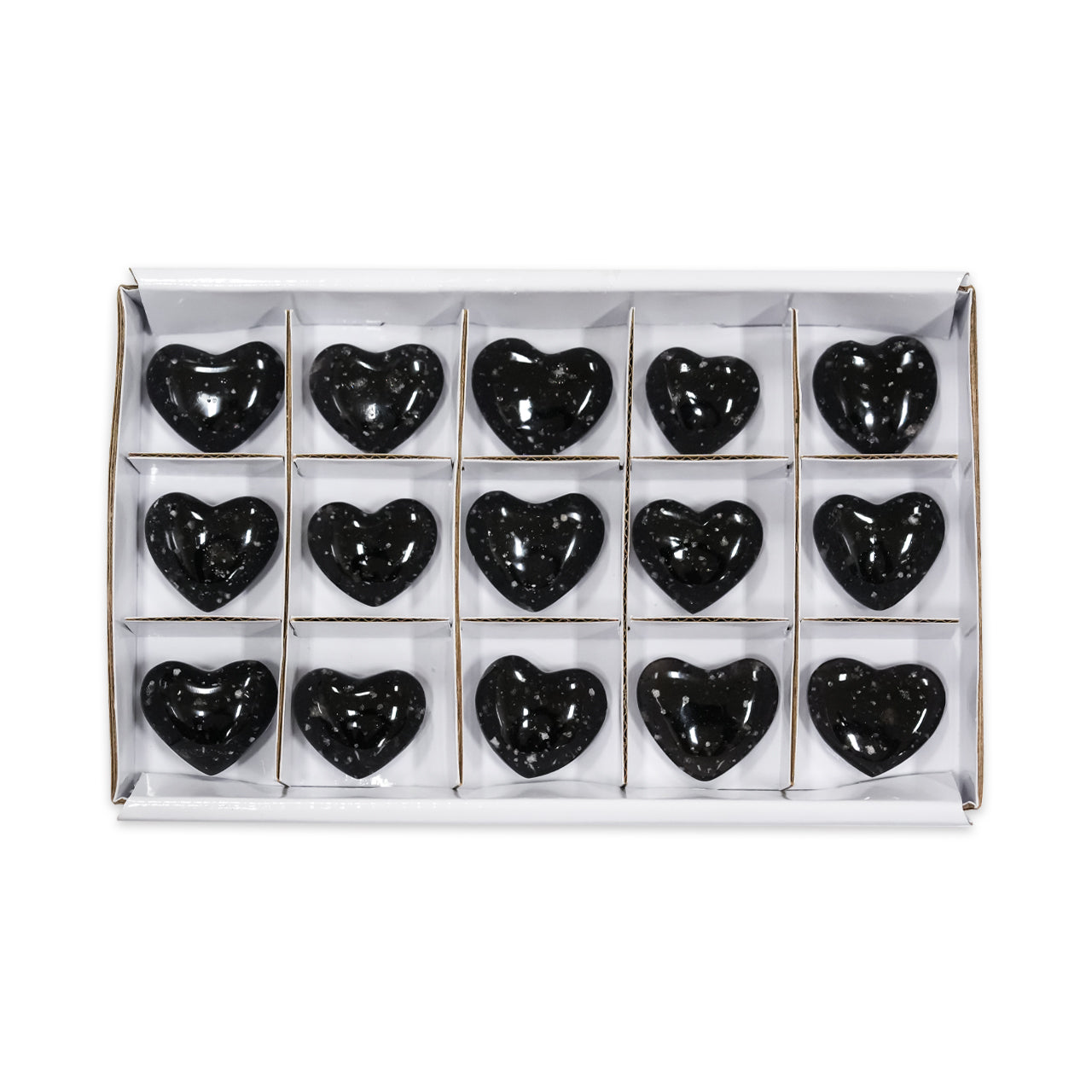 Galaxy Obsidian Heart Stones 200g - 15 Pieces