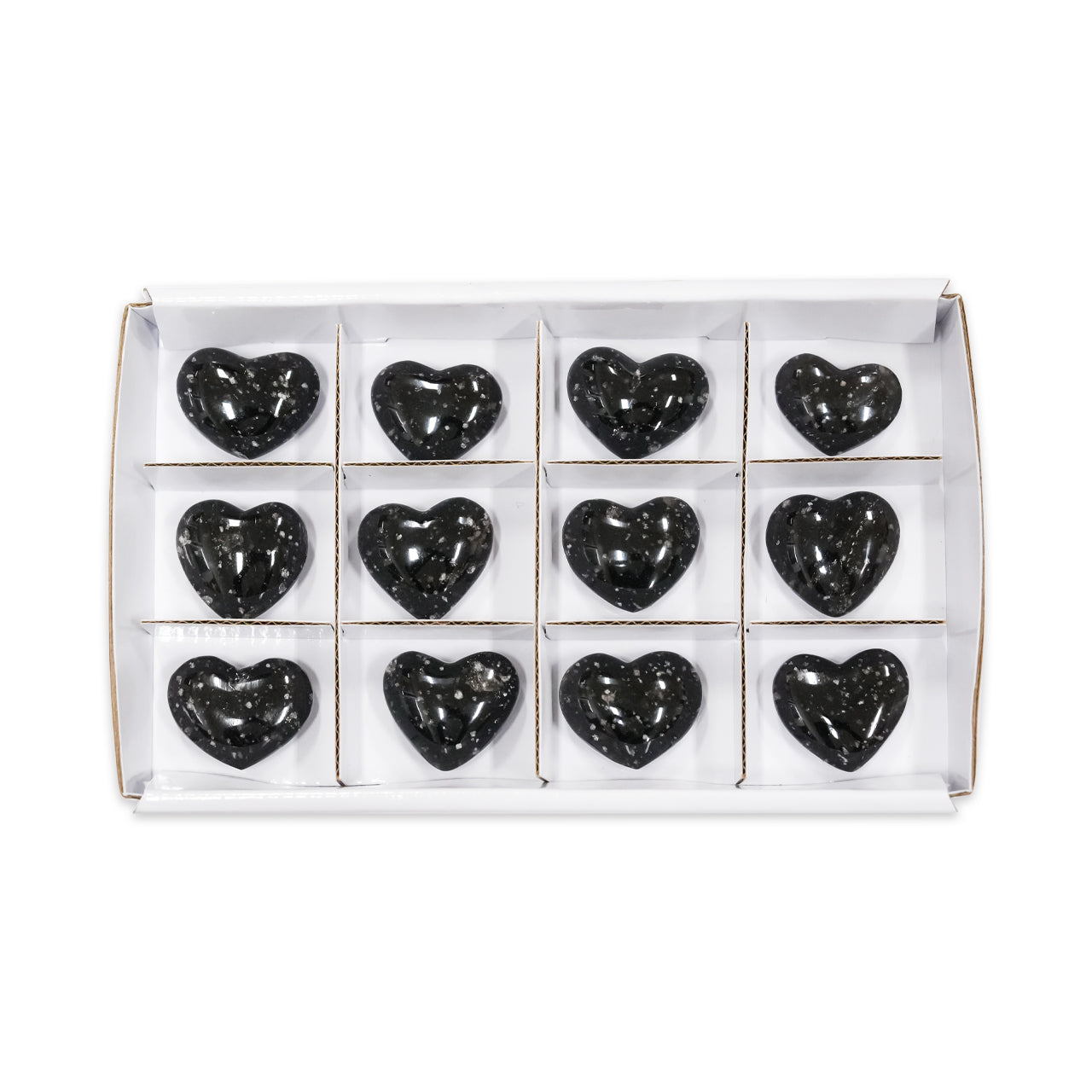 Galaxy Obsidian Heart Stones 200g - 12 Pieces