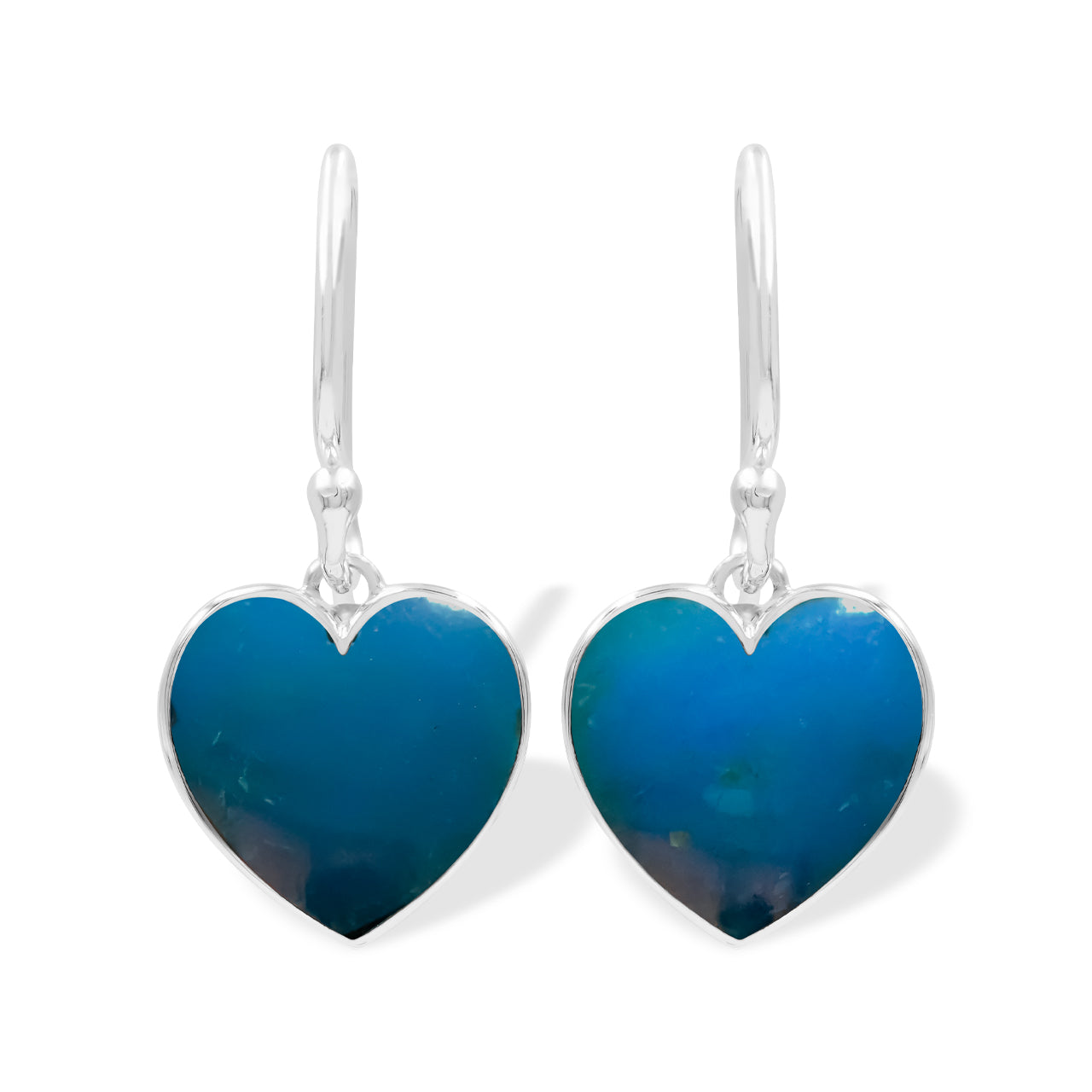 Starborn Gemstones Heart Earrings in Sterling Silver