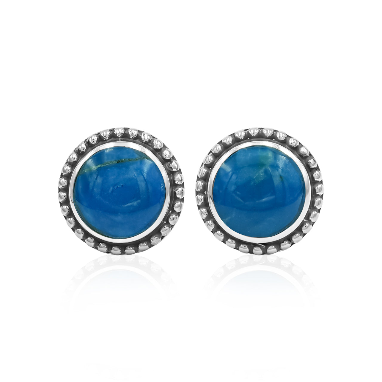 Peruvian Blue Opal Post Earring