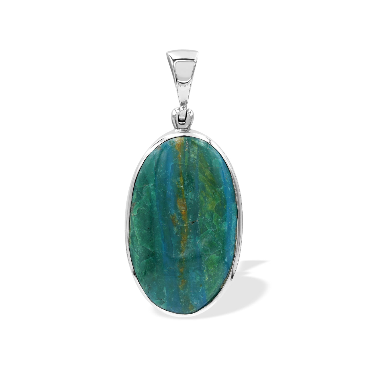 Starborn Peruvian Blue Opal Pendant in Sterling Silver