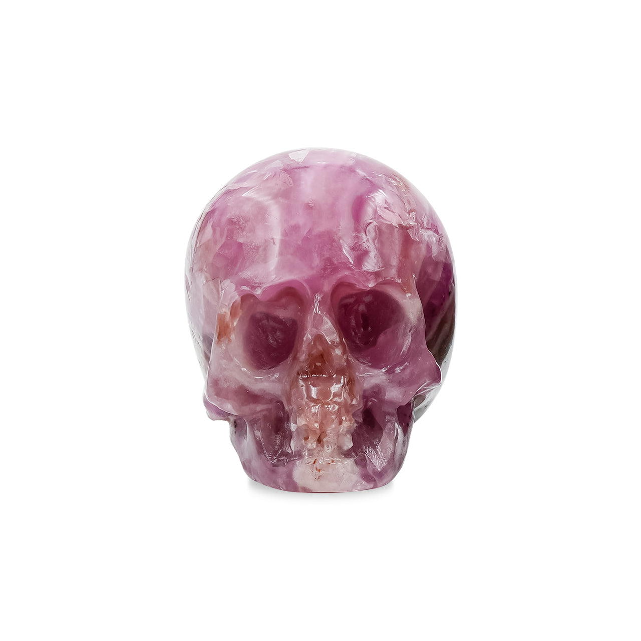 Carved Pink Cobalto Calcite Skull