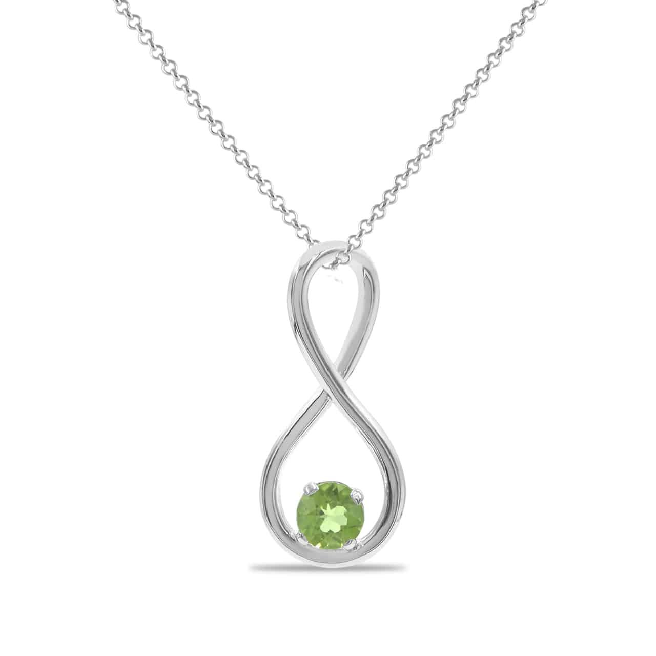 Starborn Faceted Gemstone Infinity Pendant in Fine Sterling Silver