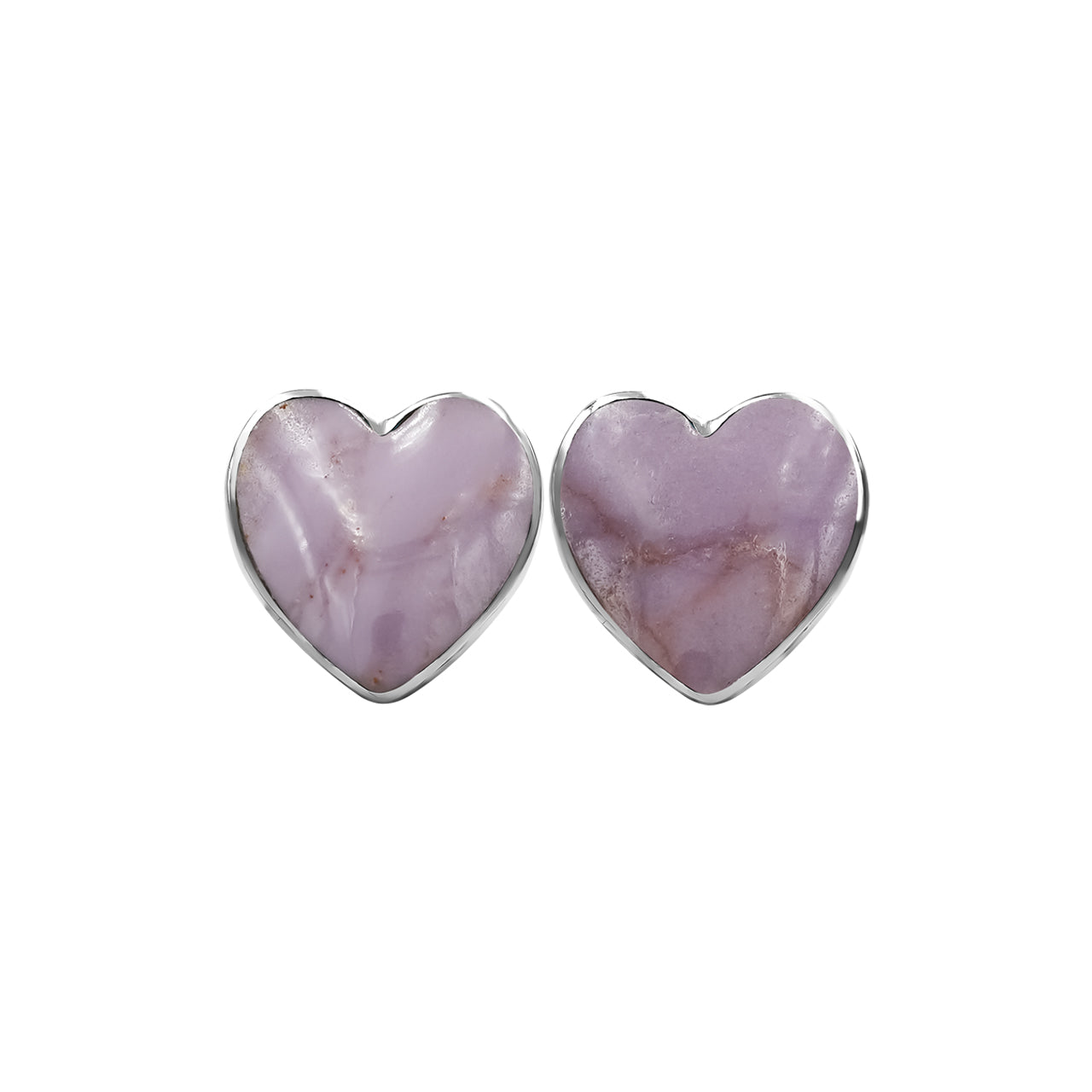 Phosposiderite Heart Post Earrings