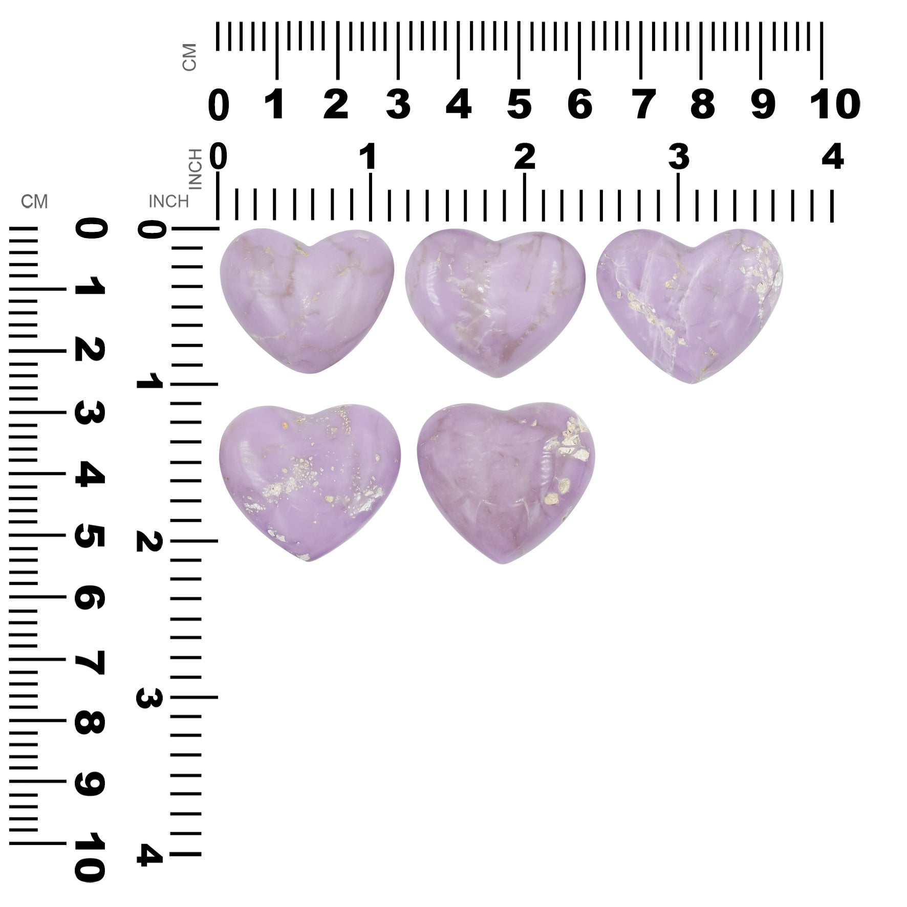 Natural Phosphosiderite heart cabochon - Small