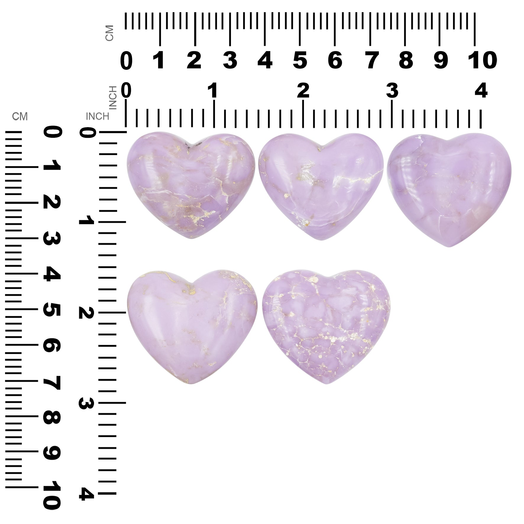 Natural Phosphosiderite heart cabochon-Medium