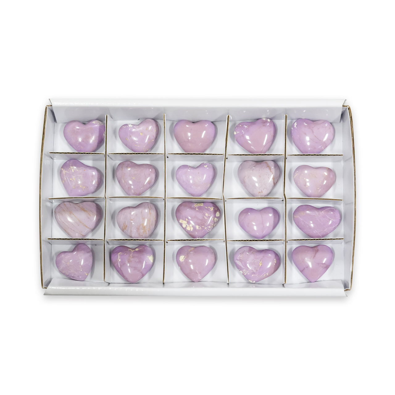 Phosphosiderite Heart Stones 200 grams - 20 pcs