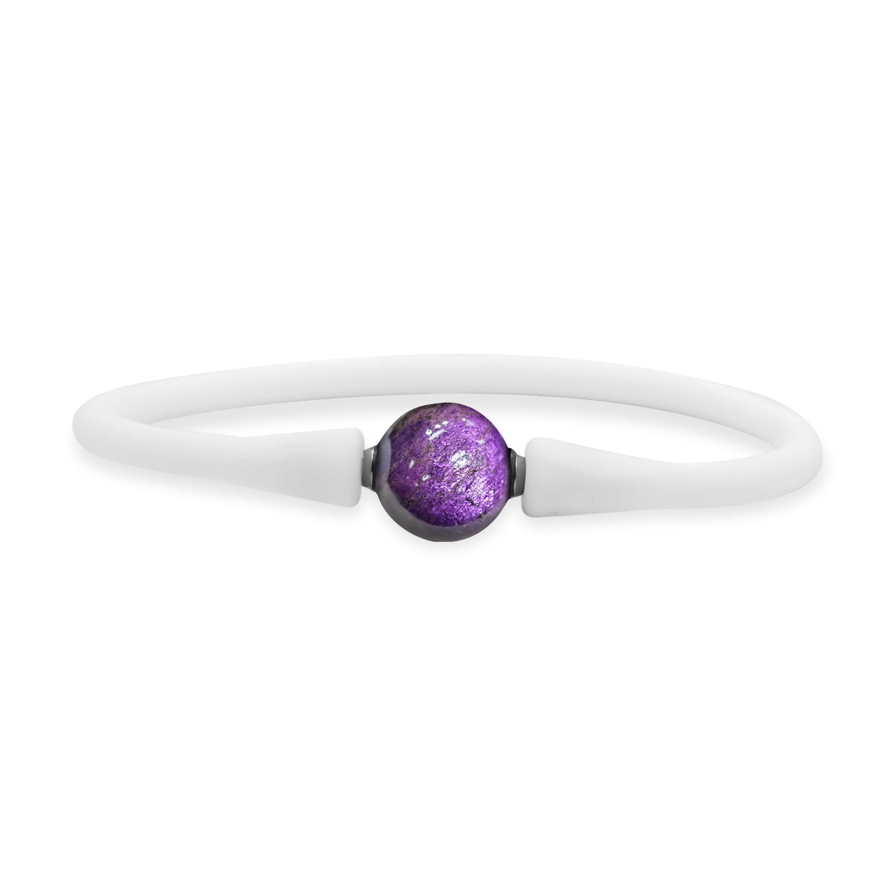 Starborn Purpurite Sphere 12 mm on Silicon Bracelet