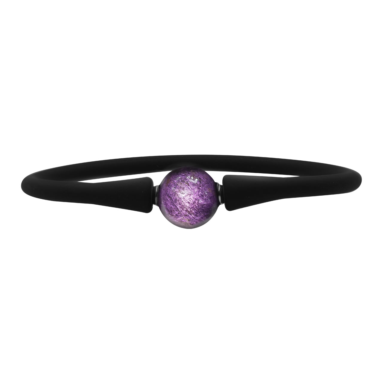 Starborn Purpurite Sphere 14 mm on Silicon Bracelet