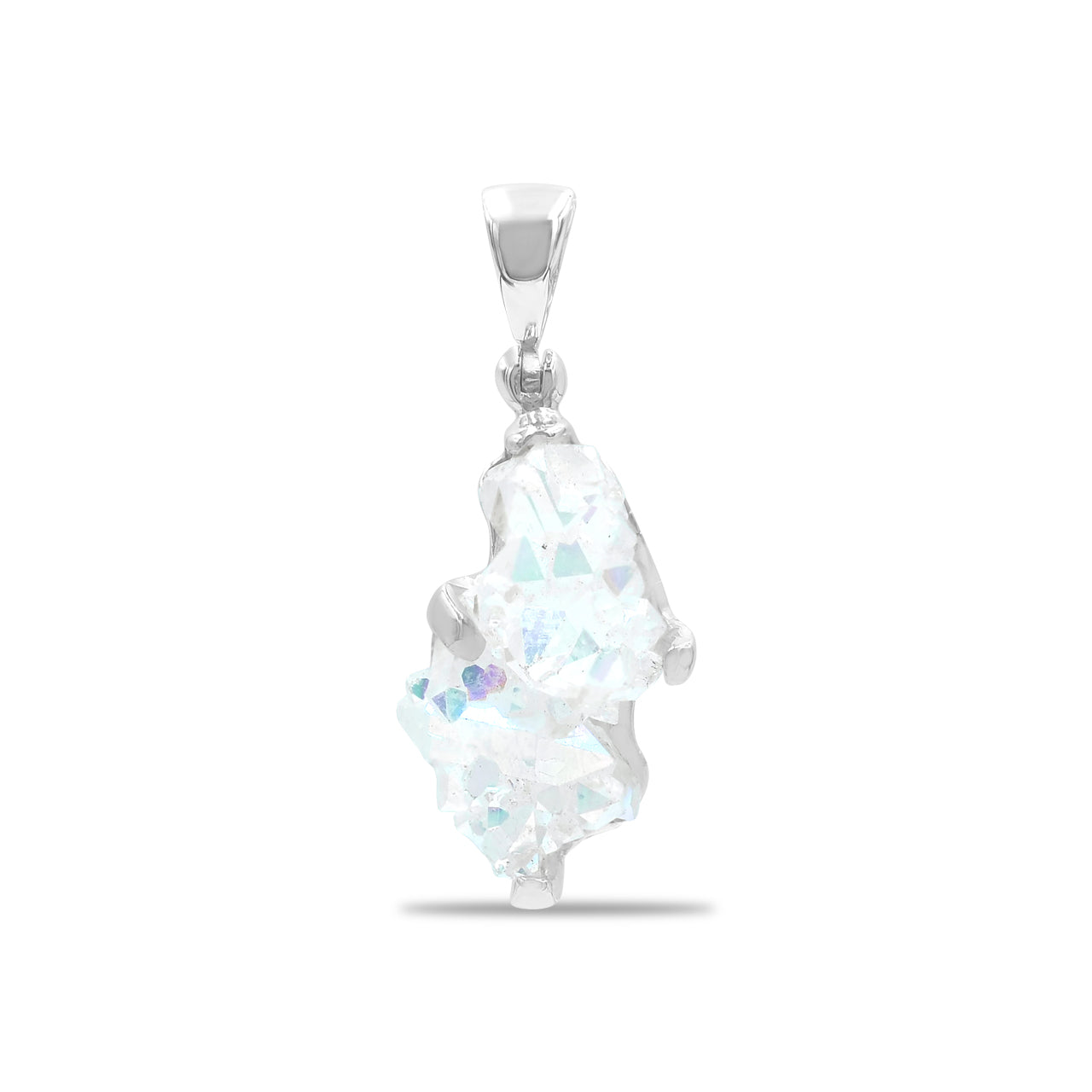 Starborn Quartz Crystal Prong Set Pendant in Sterling Silver